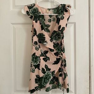 Floral Wrap Blouse